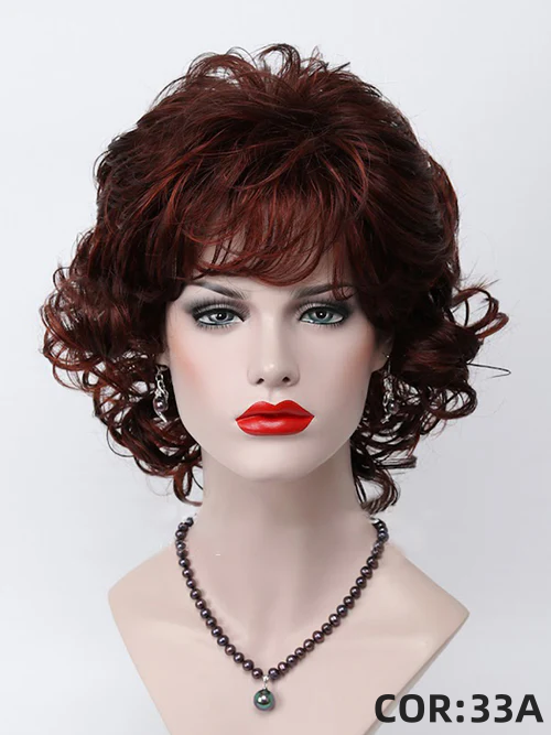 Jaclyn Smith Mid-length Shag with Spiral Curls Synthetic Wigs 12 Inches