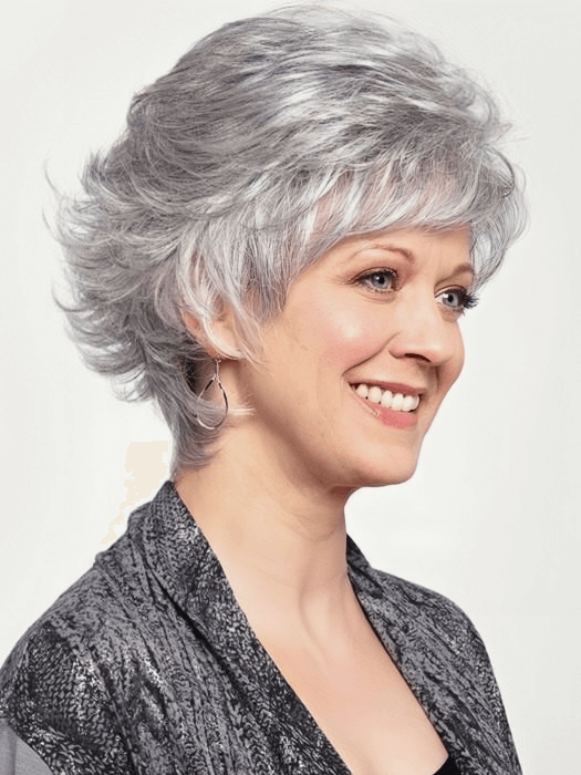 Tousled Layered Wigs Short Wavy Synthetic Wigs