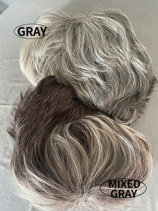 Short Layered Mixed With Human Hair Synthentic Wigs(Buy 1 Get 1 Free)