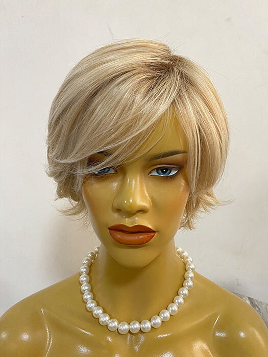 Soft Short Layered Straight Light Blonde Synthetic Wigs