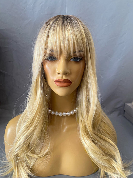 Charming Long (16 Inches) Straight Pale Blonde Synthetic Wigs(Buy 1 Get 1 Free)