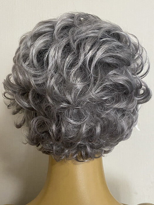 City Hair Power Short Gray Curly Synthetic Wigs
