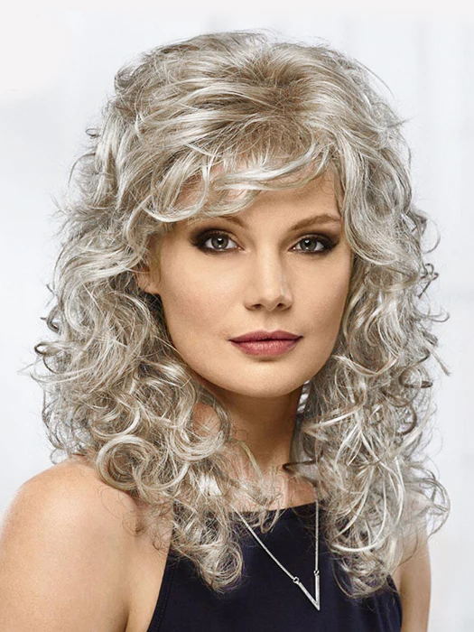 Auburn/Blonde Long Curly Hair Synthetic Natural Wigs
