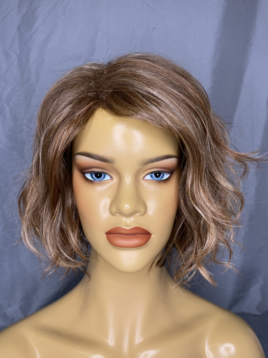 Gorgeous Brown Shoulder Length 11.5''Layered  Bob Synthetic Wigs With Bangs