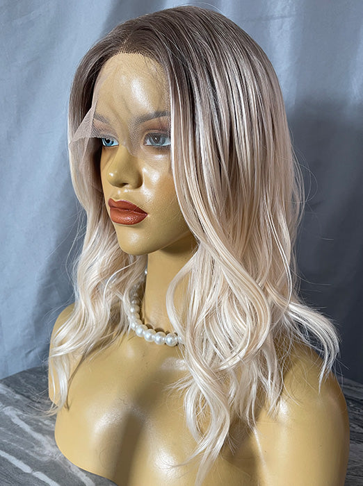 Charming Blonde Wavy Wig Lace Front Synthetic Wigs