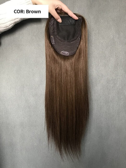 Long Straight Human Hair Toppers (Mono Part)