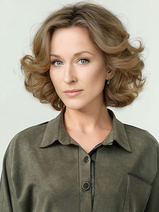 Ombre Short Curly Hair Synthetic Wigs