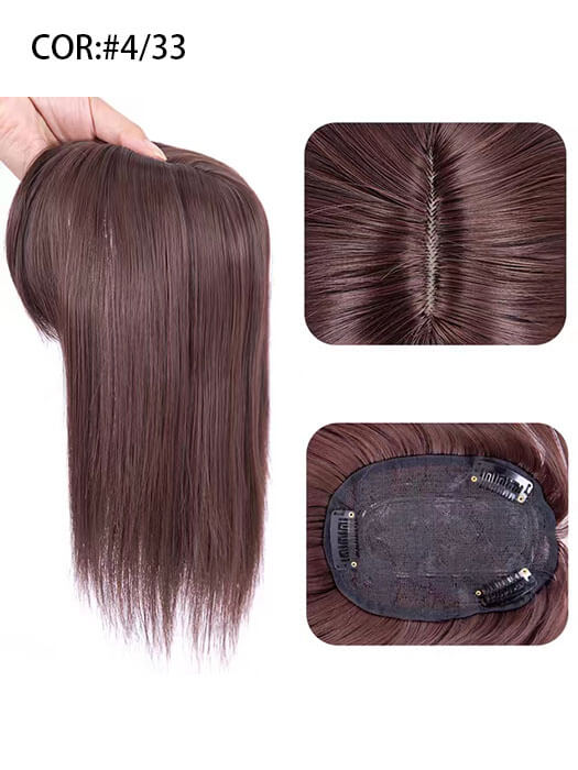Middle Length Straight Synthetic Toppers