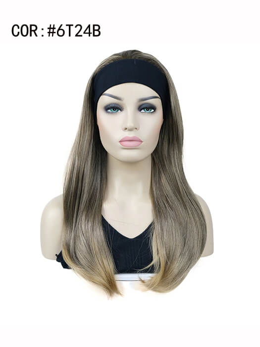 Hurry Style Long Straight Synthetic Wig Headband Wigs