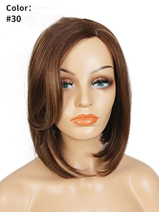 Middle Length Side Part Gray Lace Part Synthetic Wigs For Women With Roots