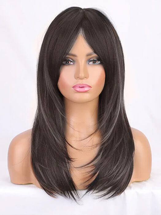 Attractive Long Layered Wigs Lace Front Synthetic Wigs