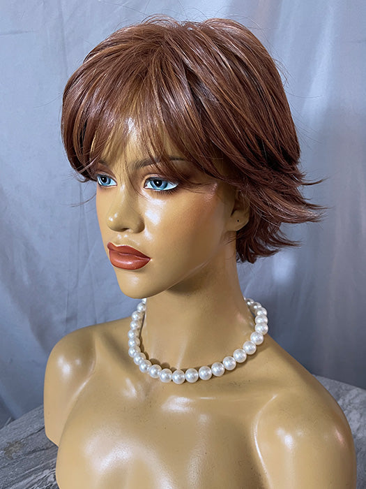 Attractive Sexy Short (8 Inches ) Wavy Brown Synthetic Wigs