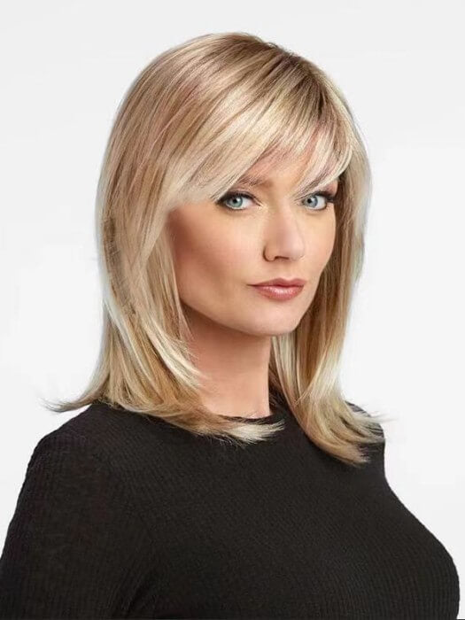 Attractive Short Silky Straight 100% Human Hair Capless Wigs 16 Inches