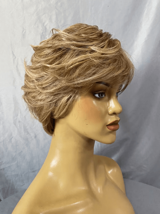 Clean Short Curly Blonde Mono Crown Synthetic Wigs(Buy 1 Get 1 Free)
