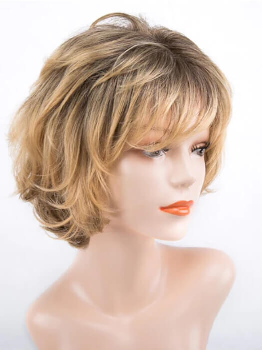 Blonde Rooted Bob Wigs Synthetic Wigs With Bangs
