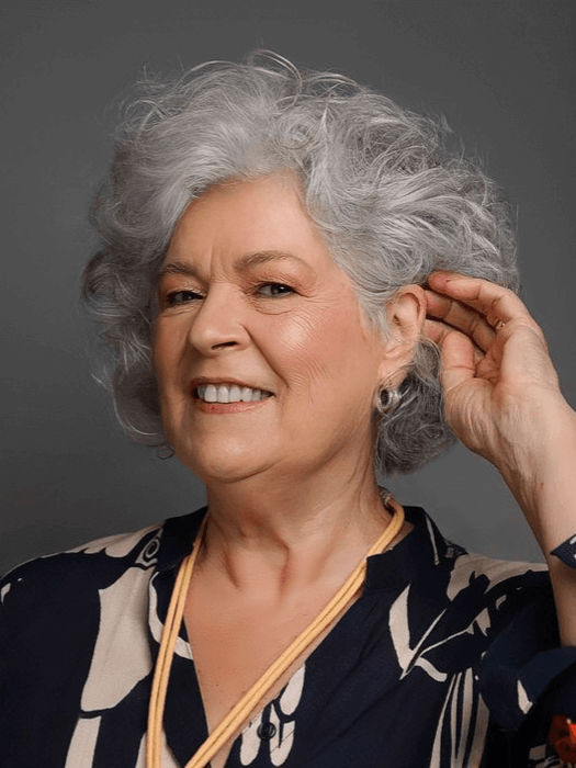 Captivating Gray Short Curly Wigs Synthetic Wigs