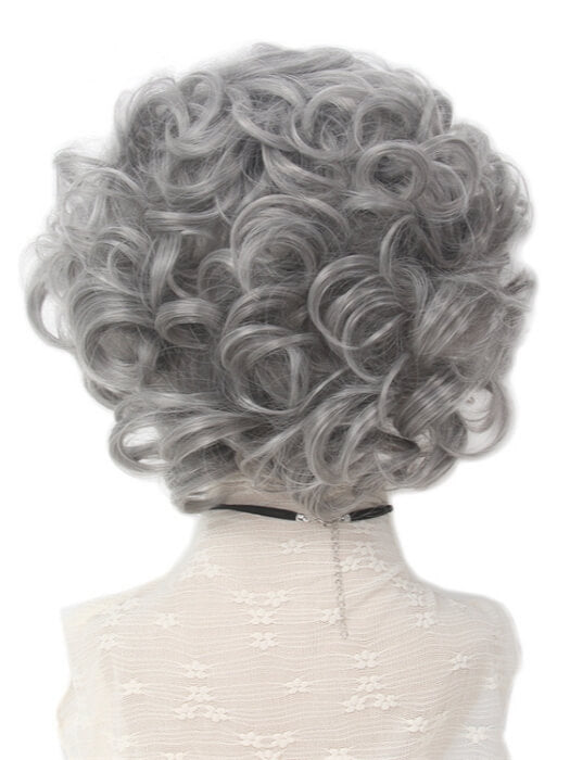 Captivating Gray Short Curly Wigs Synthetic Wigs