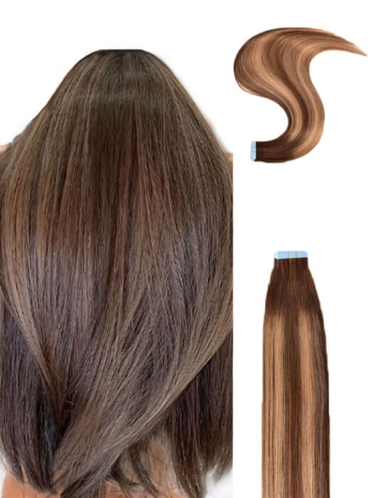 Comfortable Straight Human Hair Extension Pieces