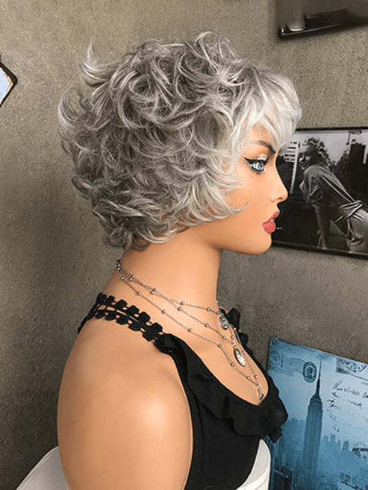 Charming Curly Wigs Gray Synthetic Wigs