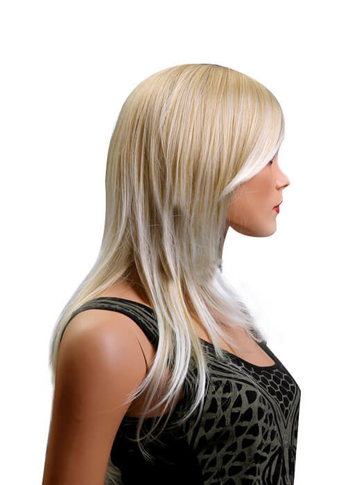 Fashionable Layered Wigs Medium Length Straight Synthetic Wigs