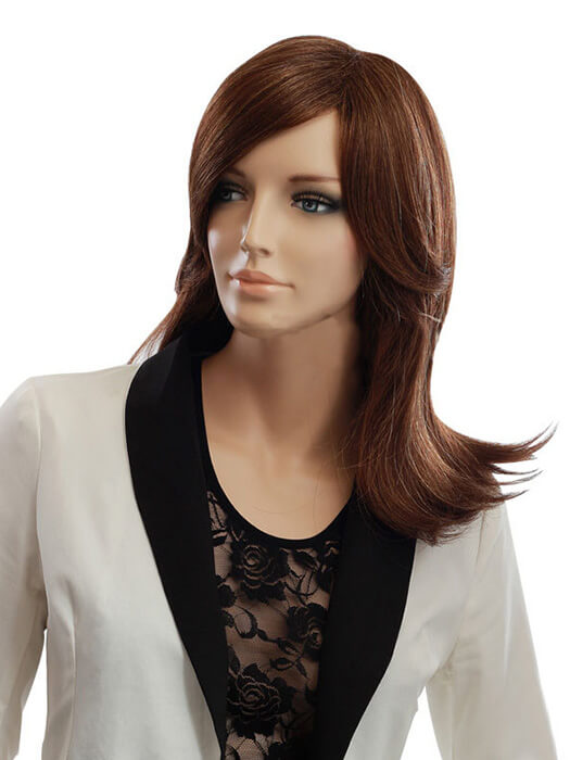Medium Length Natural Wavy Wigs Layered Synthetic Wigs