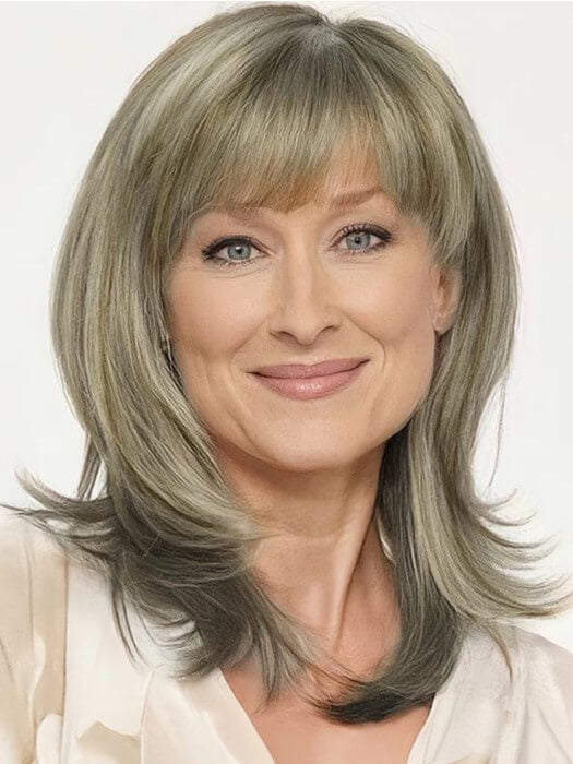 Trendy Shoulder Length Layered Synthetic Wigs With Bangs