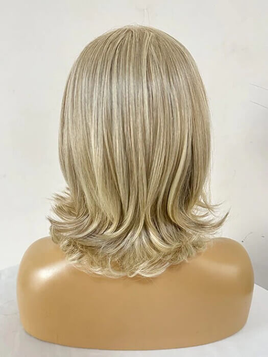 Layered Bob Wigs Mono Top Synthetic Wigs With Highlights
