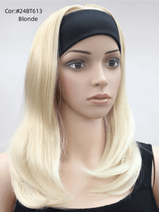 Natural Straight Layered Synthetic Hair Headband Hair Piece