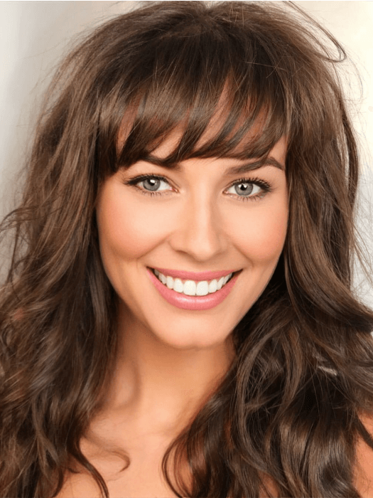 Natural Invisible Wavy Toppers With Bangs