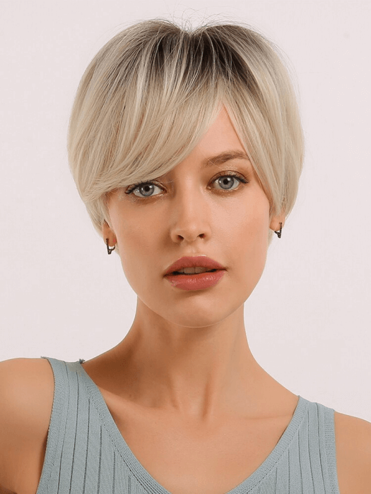 Natural Straight Layered Synthetic Wigs