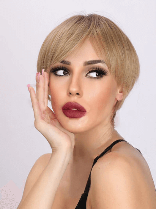 Natural Short Straight Wigs Heat Resistant Synthetic Wigs
