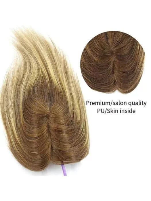 Ombre Straight Human Hair Toppers (Hand Tied)