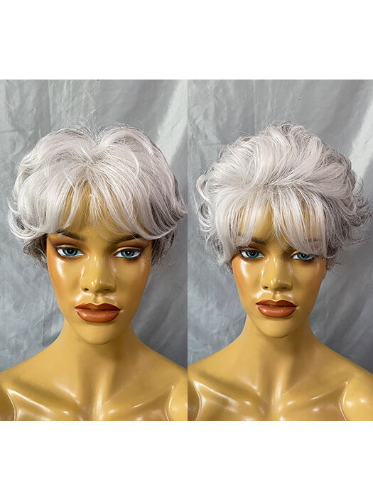 Cool Short Gray Curly Synthetic Wigs(Buy 1 Get 1 Free)