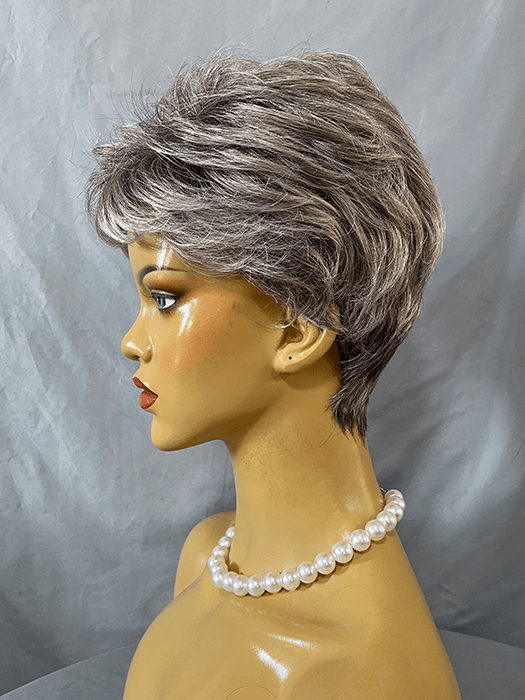 Super Short Layered Straight Mixed Gray Synthetic Wigs(Buy 1 Get 1 Free)
