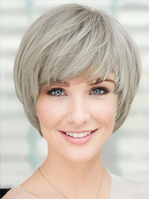 Short Straight Blonde Wigs Synthetic Wigs With Bangs ▏Free Part