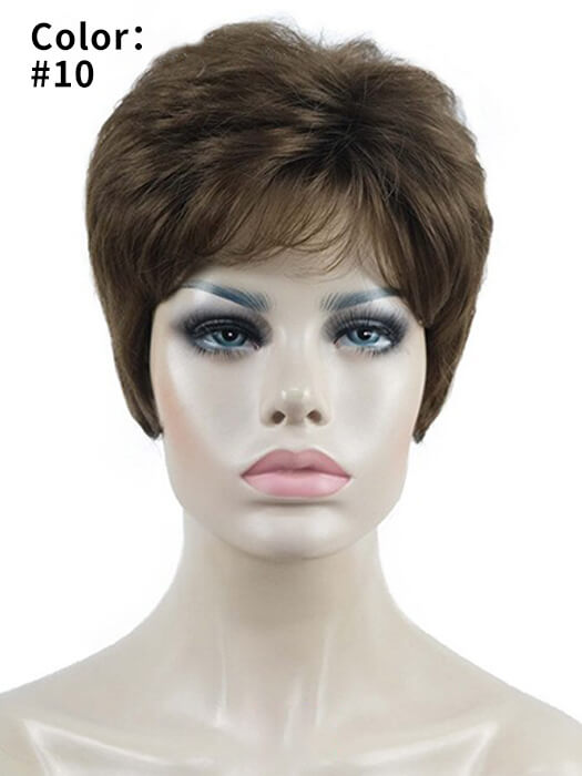 Boycut Synthetic Hair Short Straight Layered Wigs