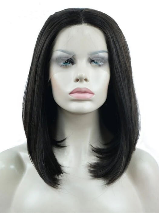 Flirty Shoulder Length Straight Lace Front Synthetic Wigs