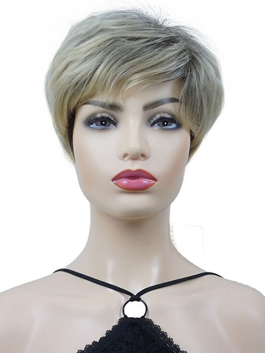 Pixie Short Straight Rooted Synthetic Wigs