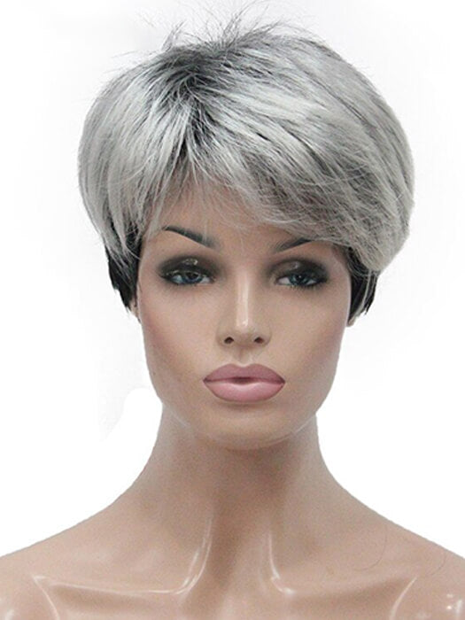 Pixie Short Straight Rooted Synthetic Wigs