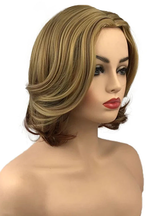 Mid-length Blonde Hair Wavy Synthetic Wigs(Buy 1 Get 1 Free)
