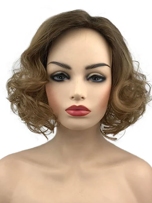 Ombre Short Curly Hair Synthetic Wigs