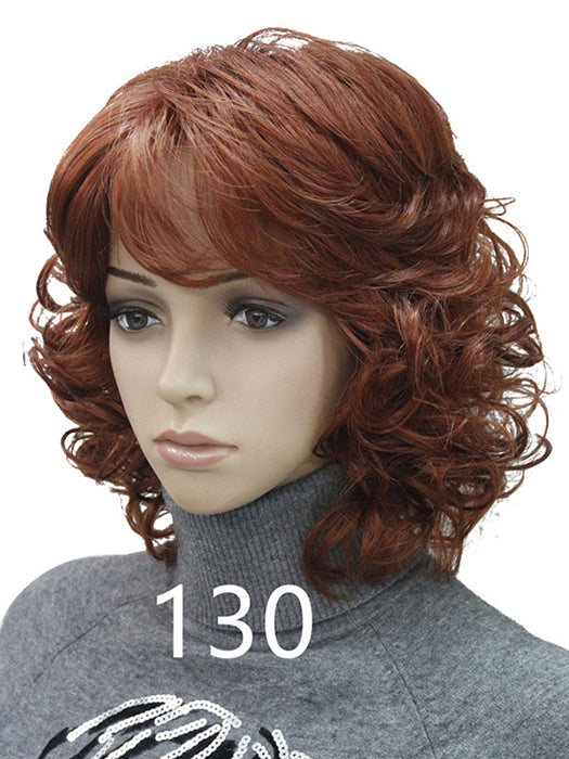 Chin Length Layered Wavy Synthetic Curly Wigs(Buy 1 Get 1 Free)