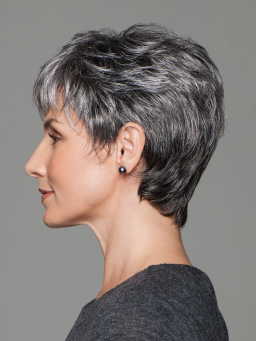Short Cut Striaght Gray Synthetic Wigs