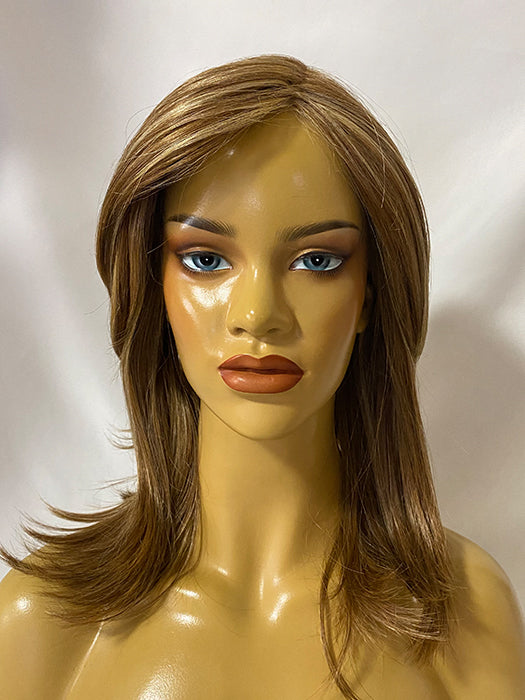 Noble Long  Layered Blonde Brown Blend Synthetic Wigs (Mono Part Wig)