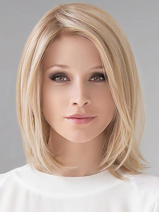 Stunning Medium Straight  Blonde Synthetic Wigs(Lace Part)