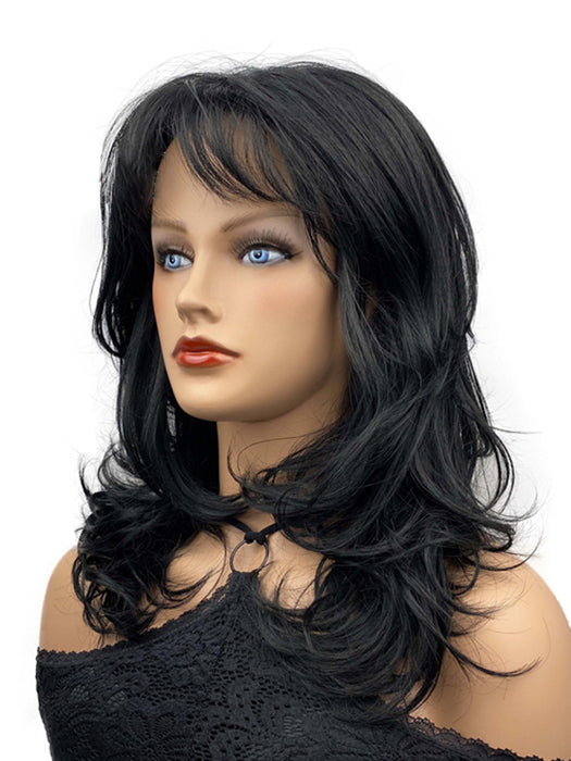 Medium Length Curly Synthetic Wig Natural Wigs