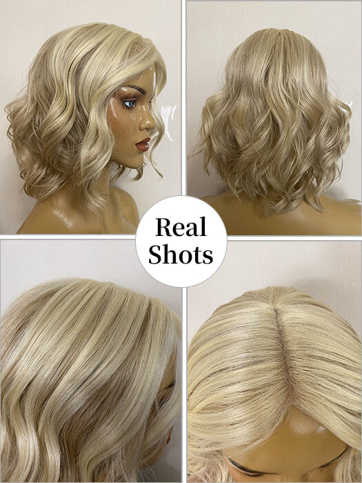 Graceful Short 14''Blonde Lace front Synthetic Wigs(Buy 1 Get 1 Free)