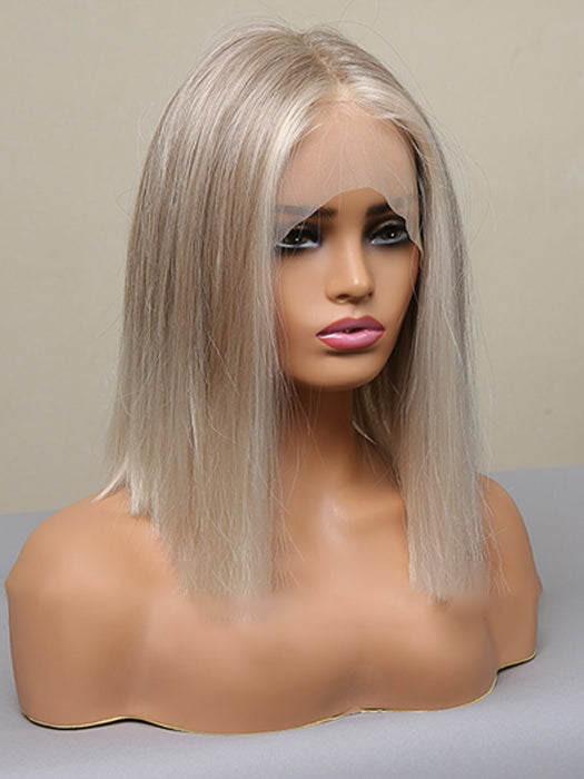 Clean Shoulder Length Straight Middle Part Lace Front Women Synthetic Wigs(Buy 1 Get 1 Free)