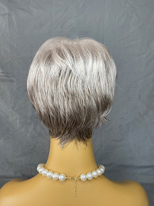 Granny Gray Synthetic Hair Capless Layered Short Straight Wigs