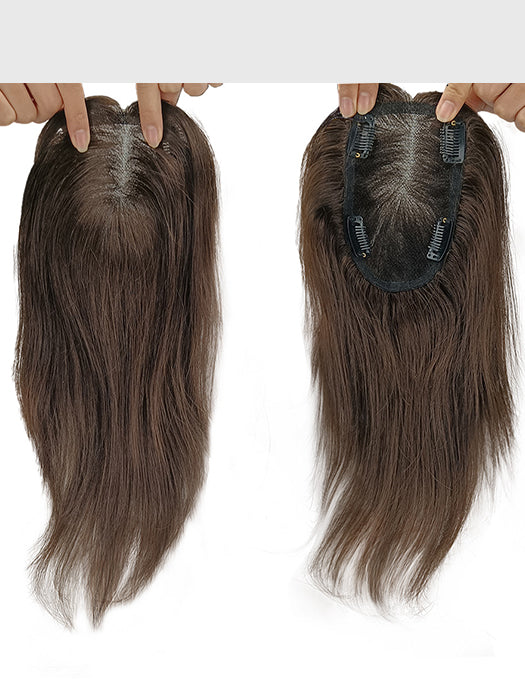 Long Straight Natural Synthetic Hair Topper (Mono Top)
